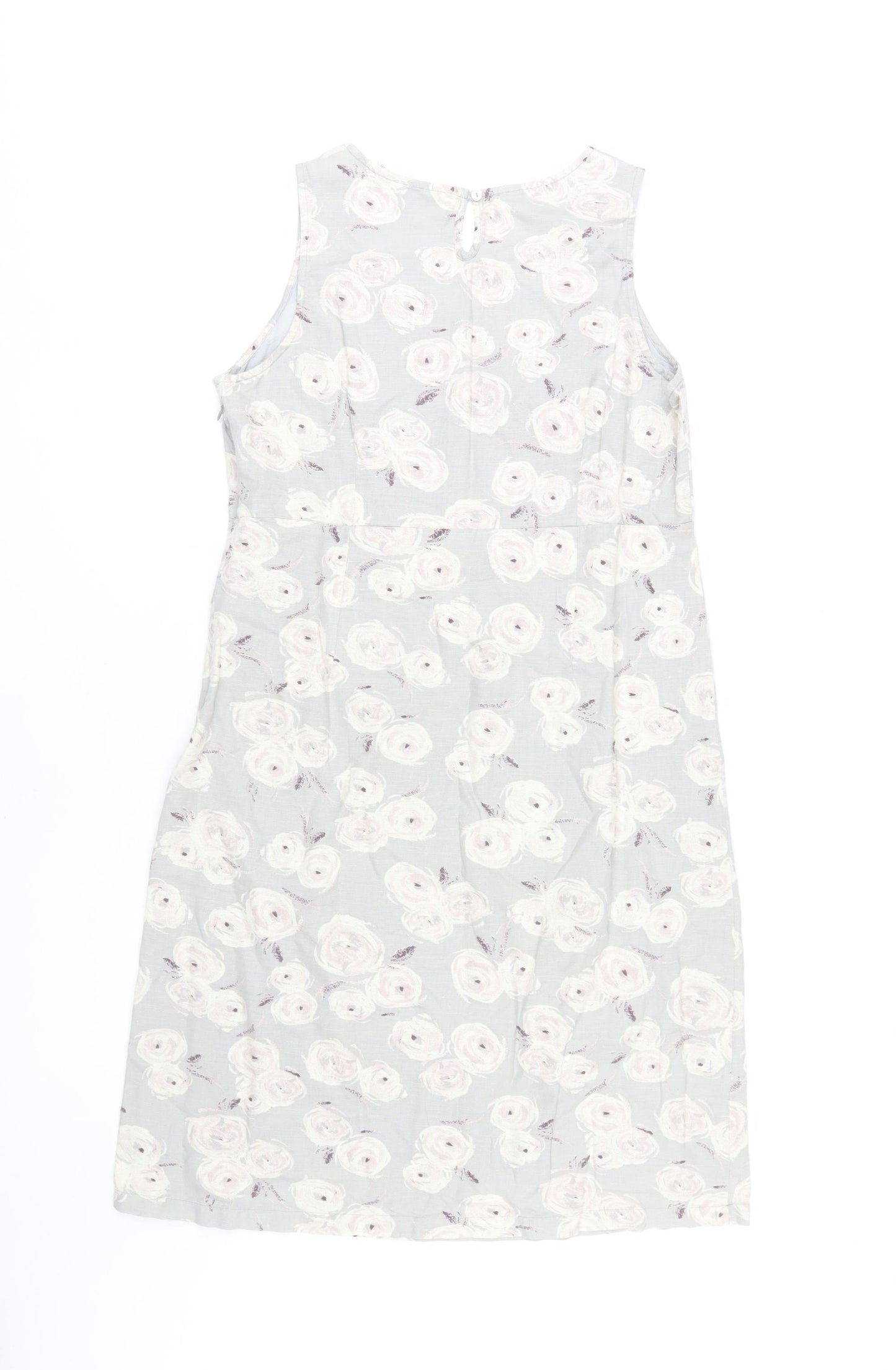 Adini Women's Multicoloured Floral Linen Dress M