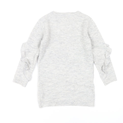 Disney Girls Grey Minnie Mouse Pullover Jumper, 5-6 Years