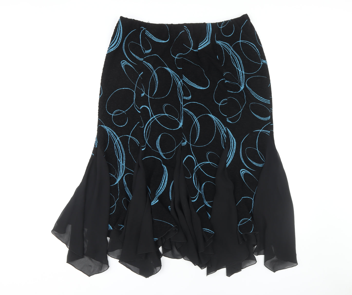 ID Collection Women's Black Geometric Skirt Size 22