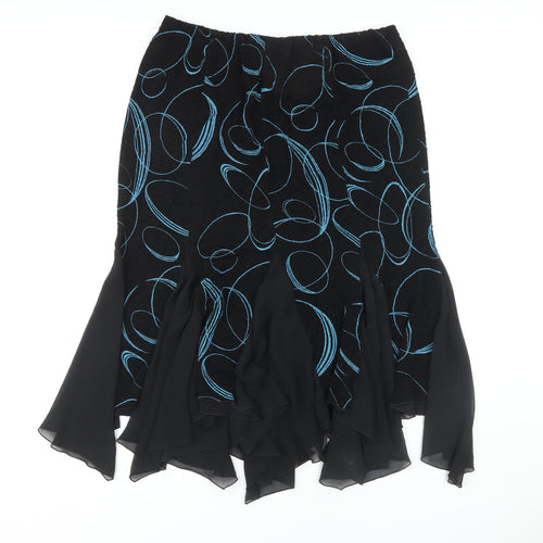 ID Collection Women's Black Geometric Skirt Size 22