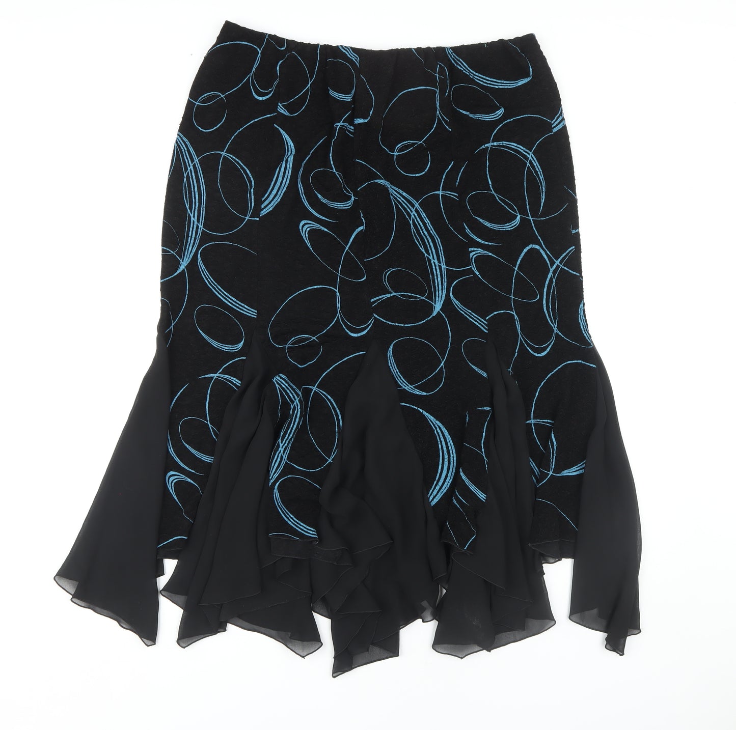 ID Collection Women's Black Geometric Skirt Size 22