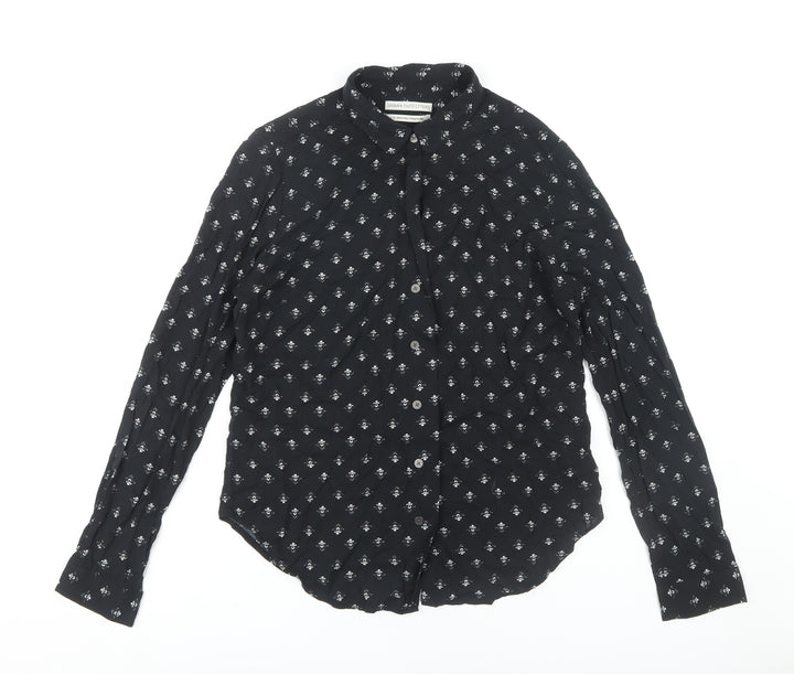 Urban Outfitters Women's Black Button-Up Shirt L