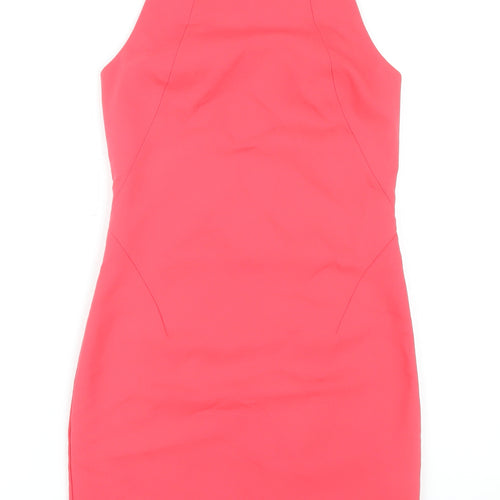 Zara Women’s Pink Bodycon Dress, Size S, Halter, Party Wear