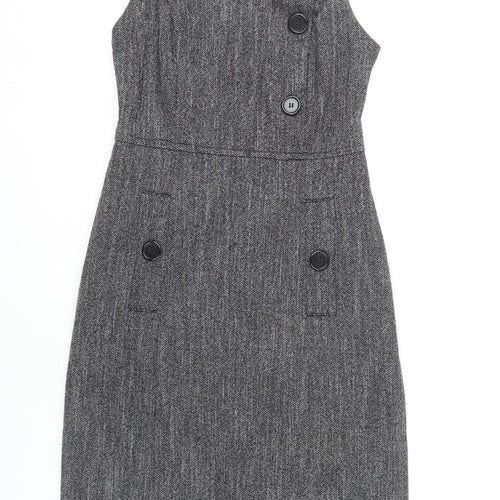 Next Women's Grey Sheath Dress Size 10 Business Chic
