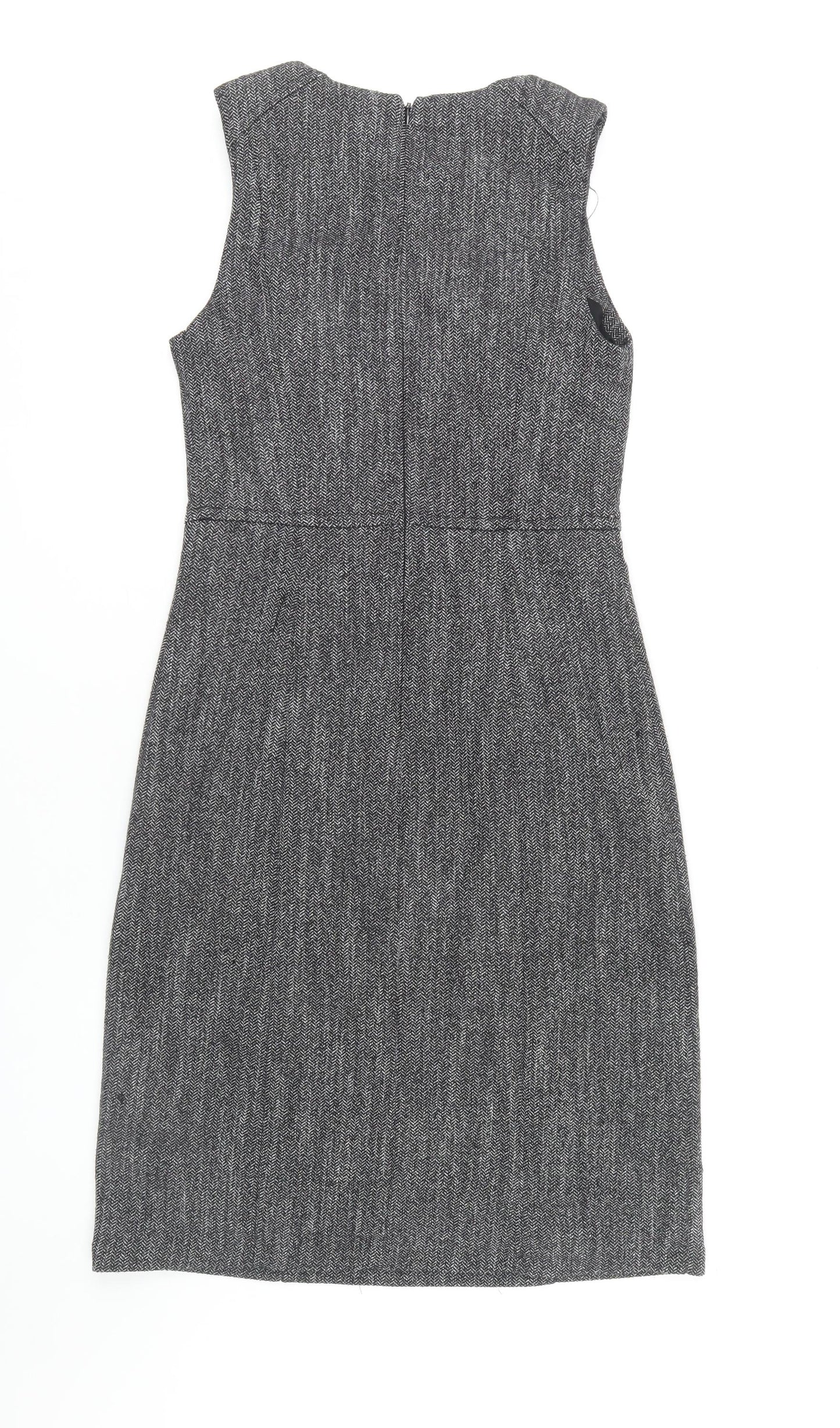 Next Women's Grey Sheath Dress Size 10 Business Chic