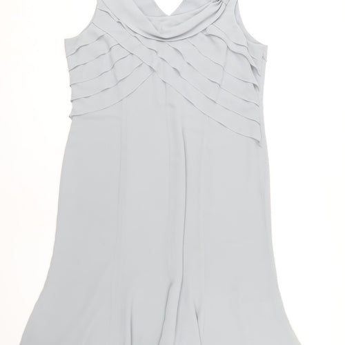 Jacques Vert Women's Grey Sheath Dress UK 16 Formal