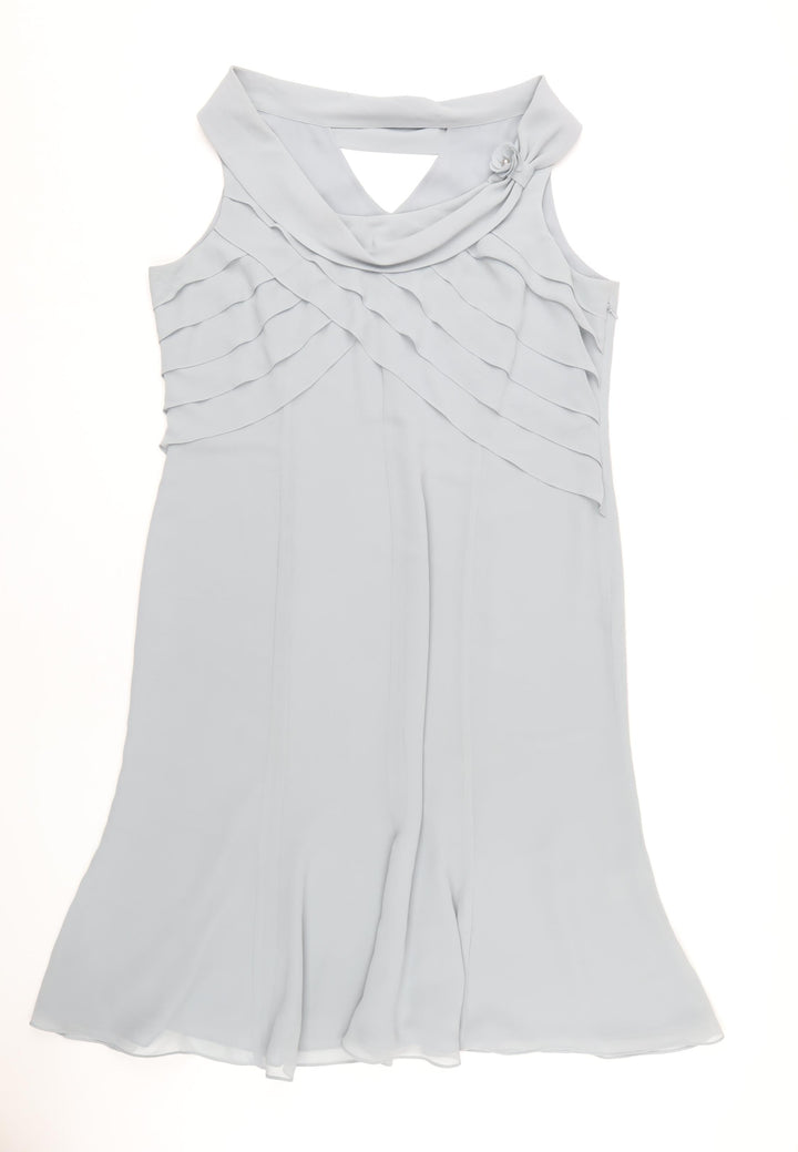 Jacques Vert Women's Grey Sheath Dress UK 16 Formal