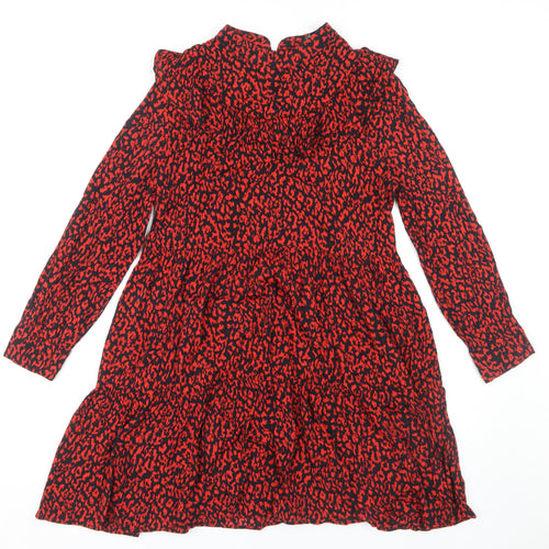 Zara Women's Red Animal Print Dress Size S