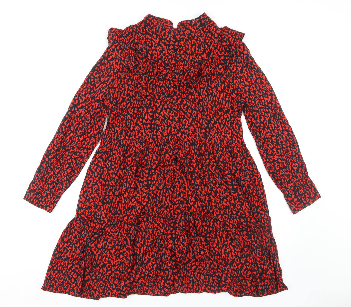 Zara Women's Red Animal Print Dress Size S