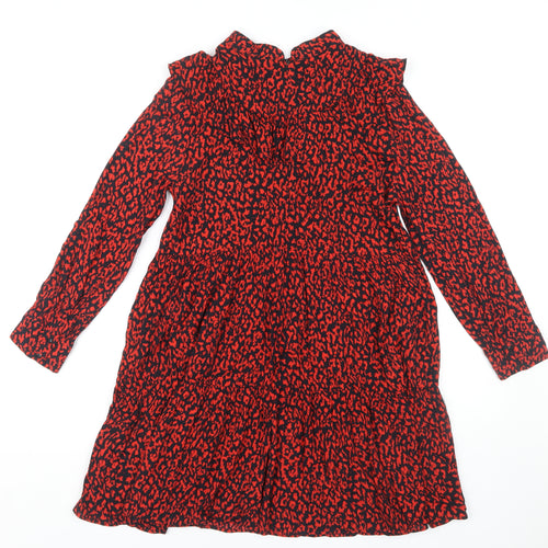 Zara Women's Red Animal Print Dress Size S