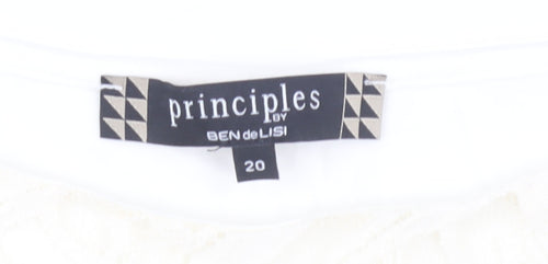 Principles by Ben de Lisi Women's White Blouse Size 20
