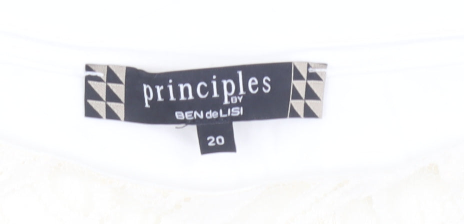 Principles by Ben de Lisi Women's White Blouse Size 20