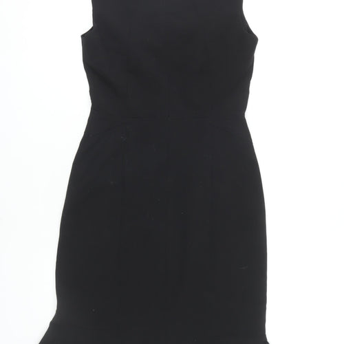 Next Women Black Sheath Dress Size 8 Sleeveless