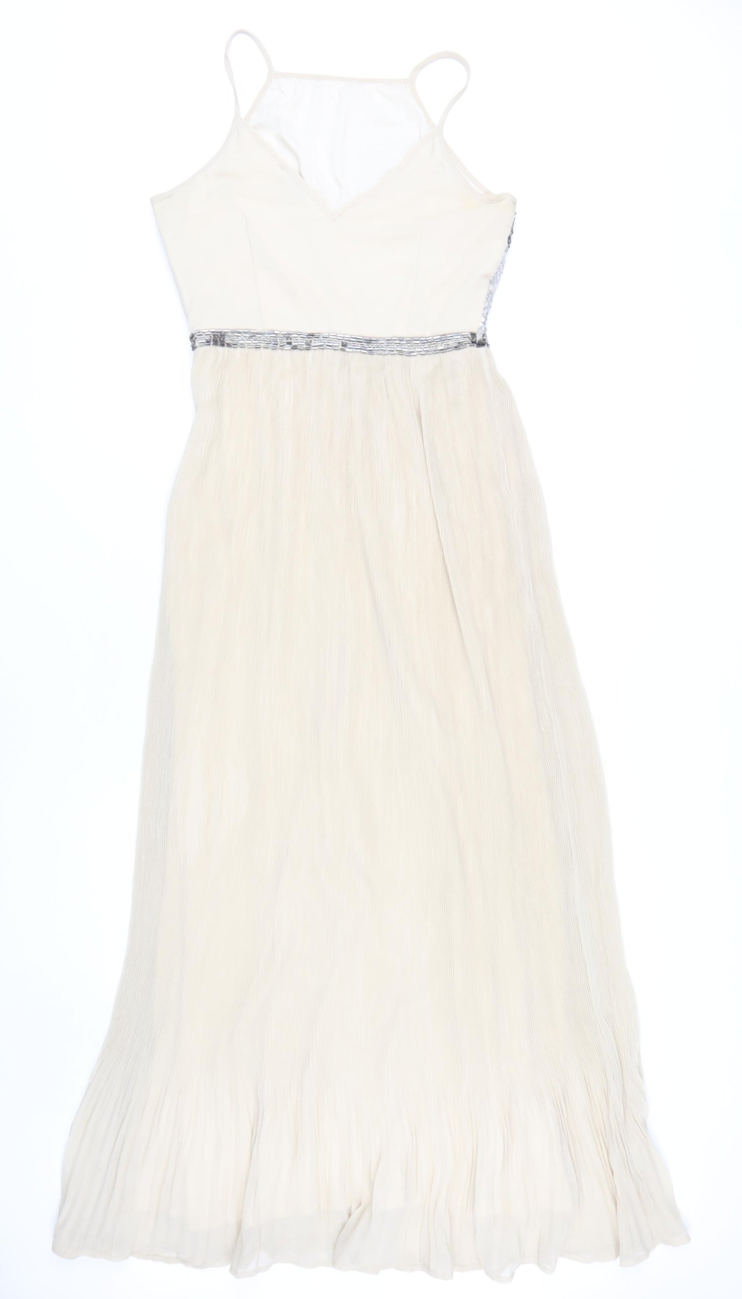 Miss Selfridge Women's Beige Maxi Dress Size 10