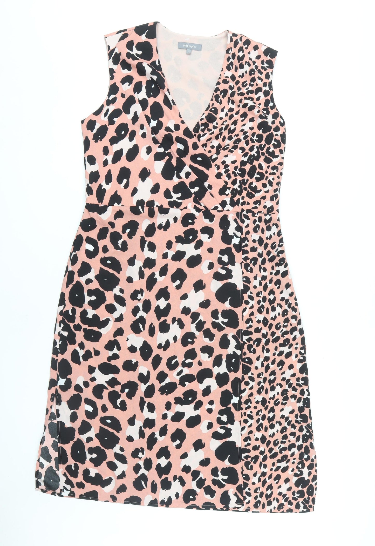 Principles Women’s Multicoloured Animal Print Wrap Dress, Size 14