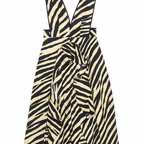 Topshop Women’s Zebra Print Midi Dress, Size 10