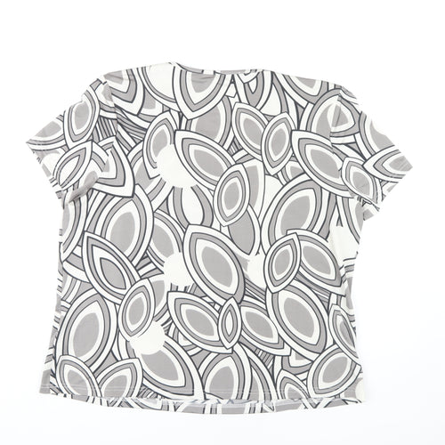 Anna Rose Women's Multicoloured XL Geometric T-Shirt