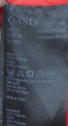 Oasis Women Red Shift Dress Size 10 Sleeveless