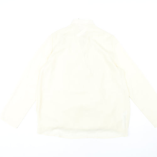 MNG Women's Ivory Blouse Size 12 Long Sleeve