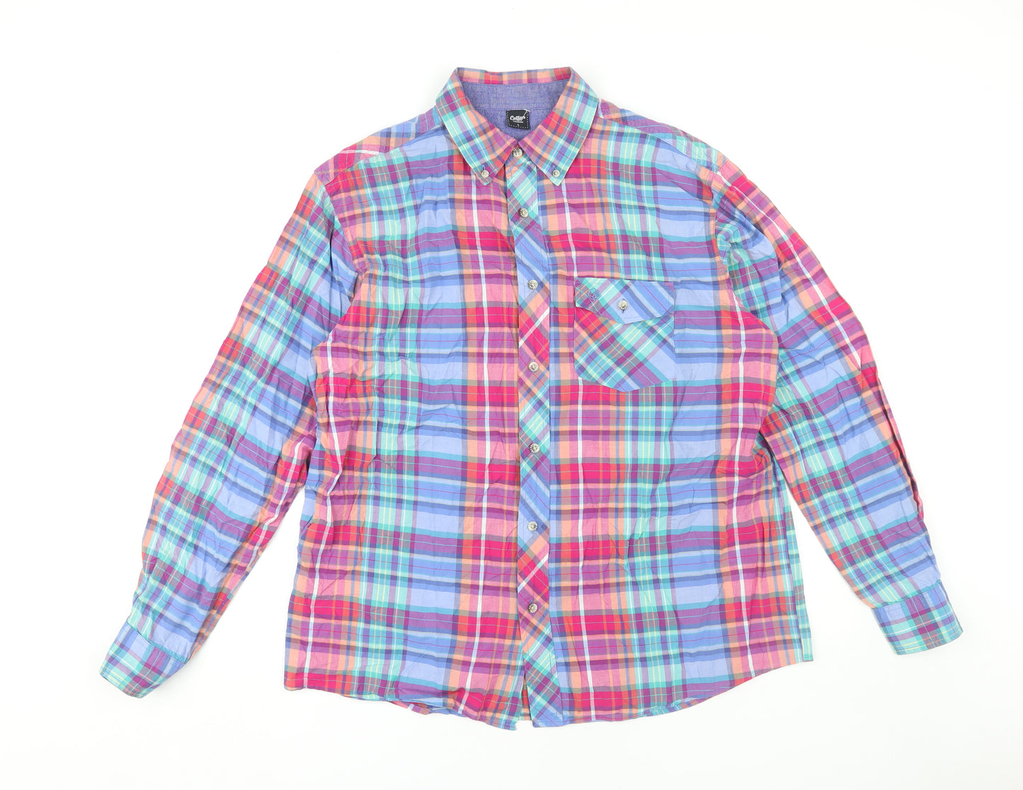 Cotton Traders Men's Multicoloured Plaid Shirt L