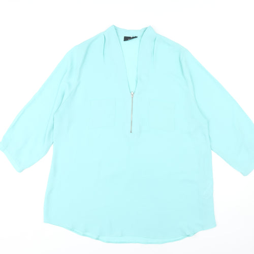 Wallis Blue Women's XL Tunic Blouse