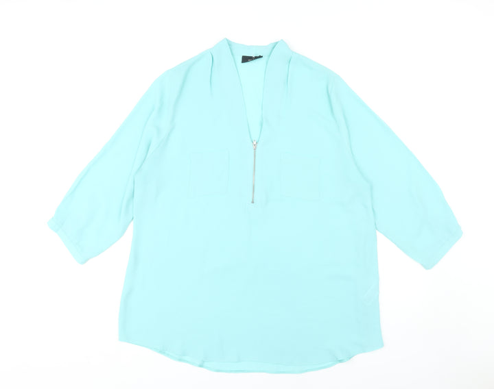 Wallis Blue Women's XL Tunic Blouse