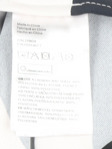 H&M Women's Black Striped Paperbag Trousers Size 10