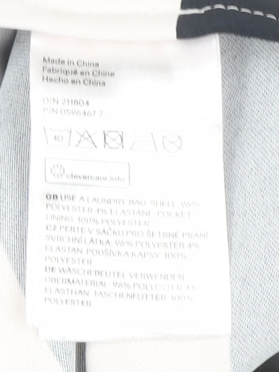 H&M Women's Black Striped Paperbag Trousers Size 10