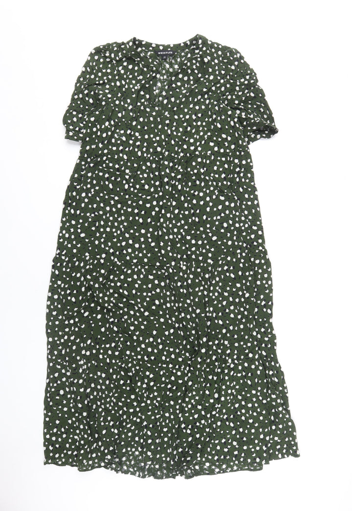 Whistles Green Polka Dot Women’s Dress, UK 10