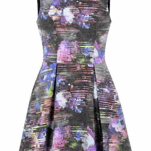 Warehouse Women's Multicoloured Floral Fit & Flare Dress Size 10