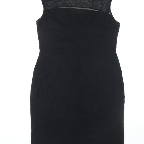 Roman Women’s Black Floral Sheath Dress Size 16