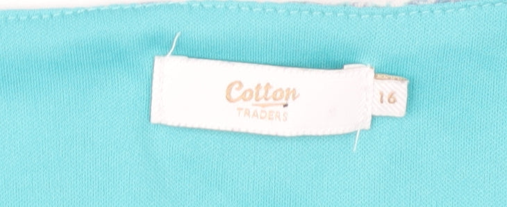 Cotton Traders Women's Blue Floral Dress Size 16