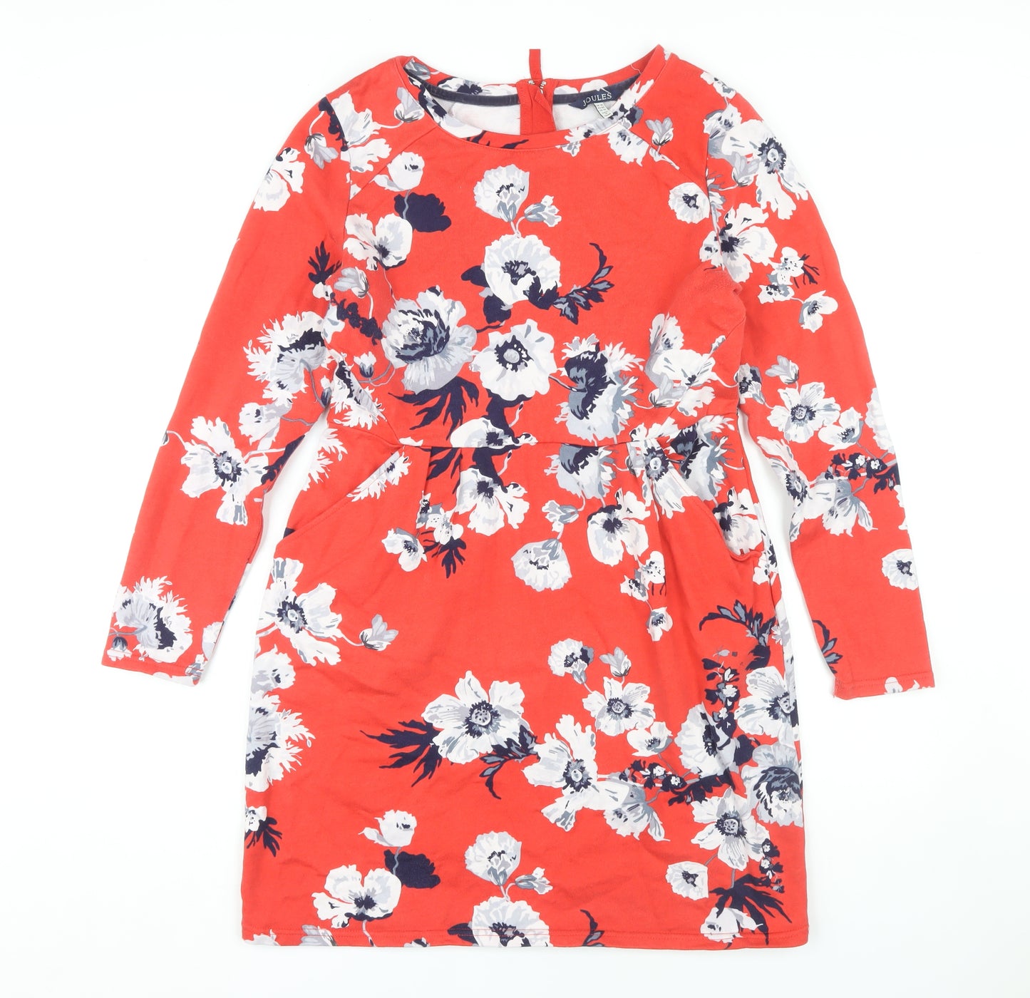 Joules Women's Red Floral Shift Dress Size 14