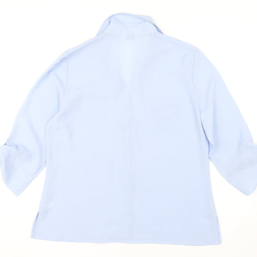 Classics Women's Blue Button-Up Shirt, Size 18