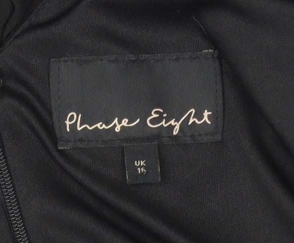 Phase Eight Women's Long Black Dress Size 16