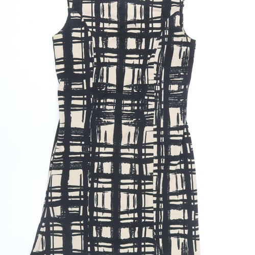 Phase Eight Women’s Black Check Sleeveless Dress, Size 12