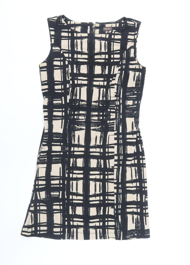 Phase Eight Women’s Black Check Sleeveless Dress, Size 12