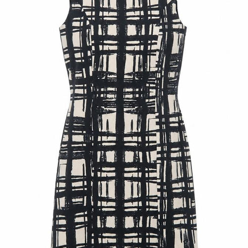 Phase Eight Women’s Black Check Sleeveless Dress, Size 12