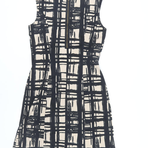 Phase Eight Women’s Black Check Sleeveless Dress, Size 12