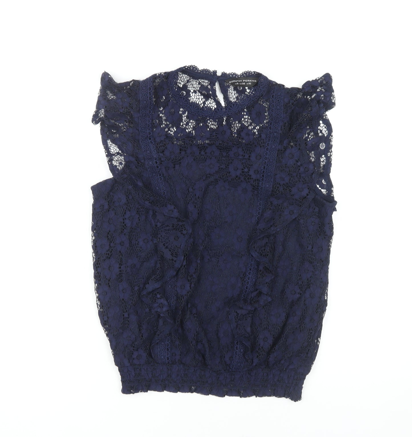Dorothy Perkins Women's Blue Lace Camisole Blouse 10