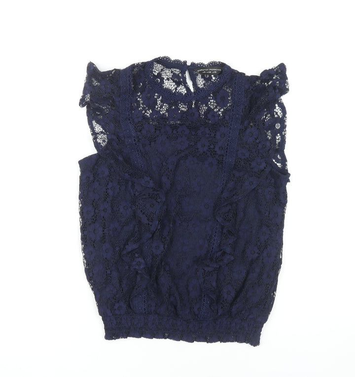 Dorothy Perkins Women's Blue Lace Camisole Blouse 10