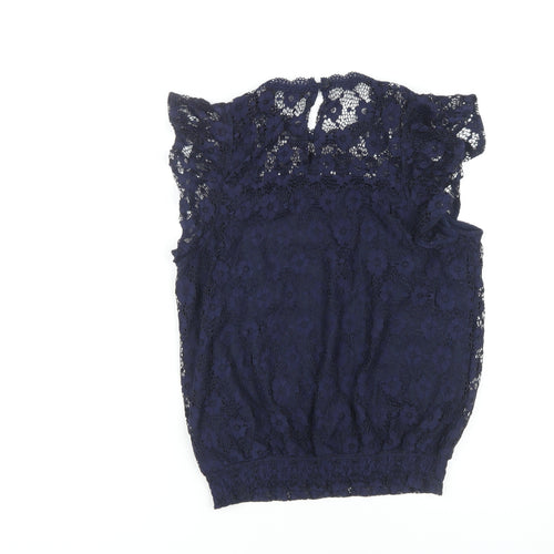 Dorothy Perkins Women's Blue Lace Camisole Blouse 10