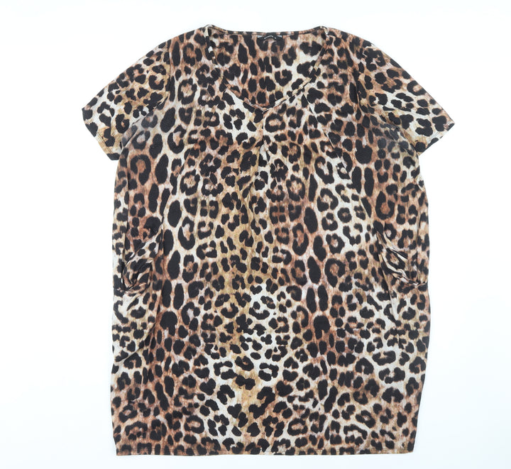 ROMAN Women's Multicoloured Leopard Print Dress