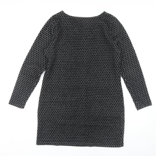 Joules Women's Black Shift Dress Size 12, Knit Fabric with Pockets