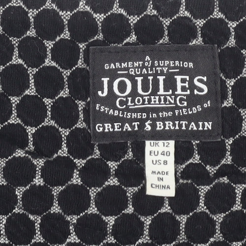 Joules Women's Black Shift Dress Size 12, Knit Fabric with Pockets