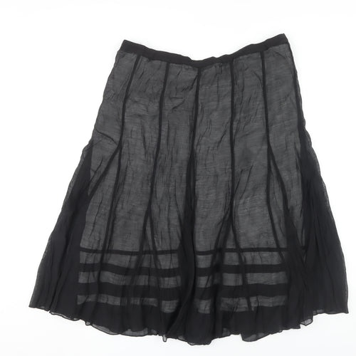 Marks & Spencer Women's Black Pleated Skirt Size 16