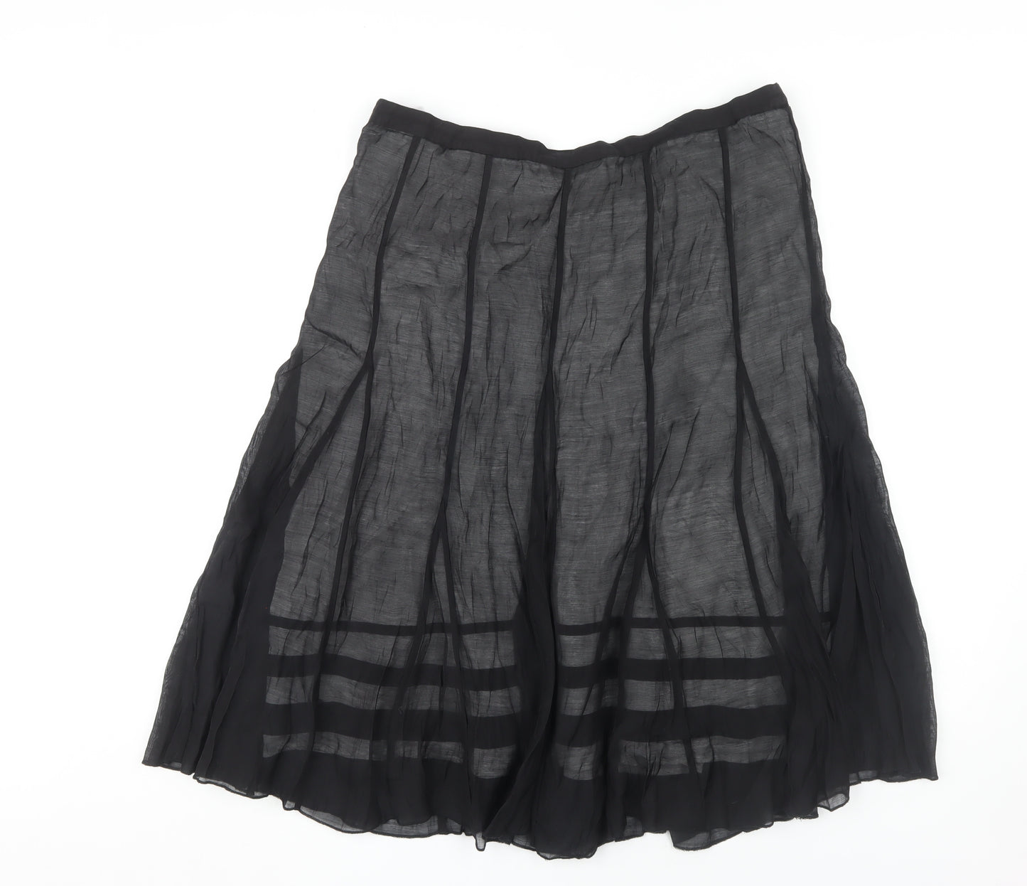 Marks & Spencer Women's Black Pleated Skirt Size 16