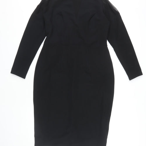 Magisculpt Women's Black Long Sleeve Dress Size 12
