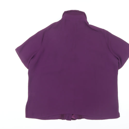 Marks & Spencer Women's Purple Button-Up Shirt UK 18