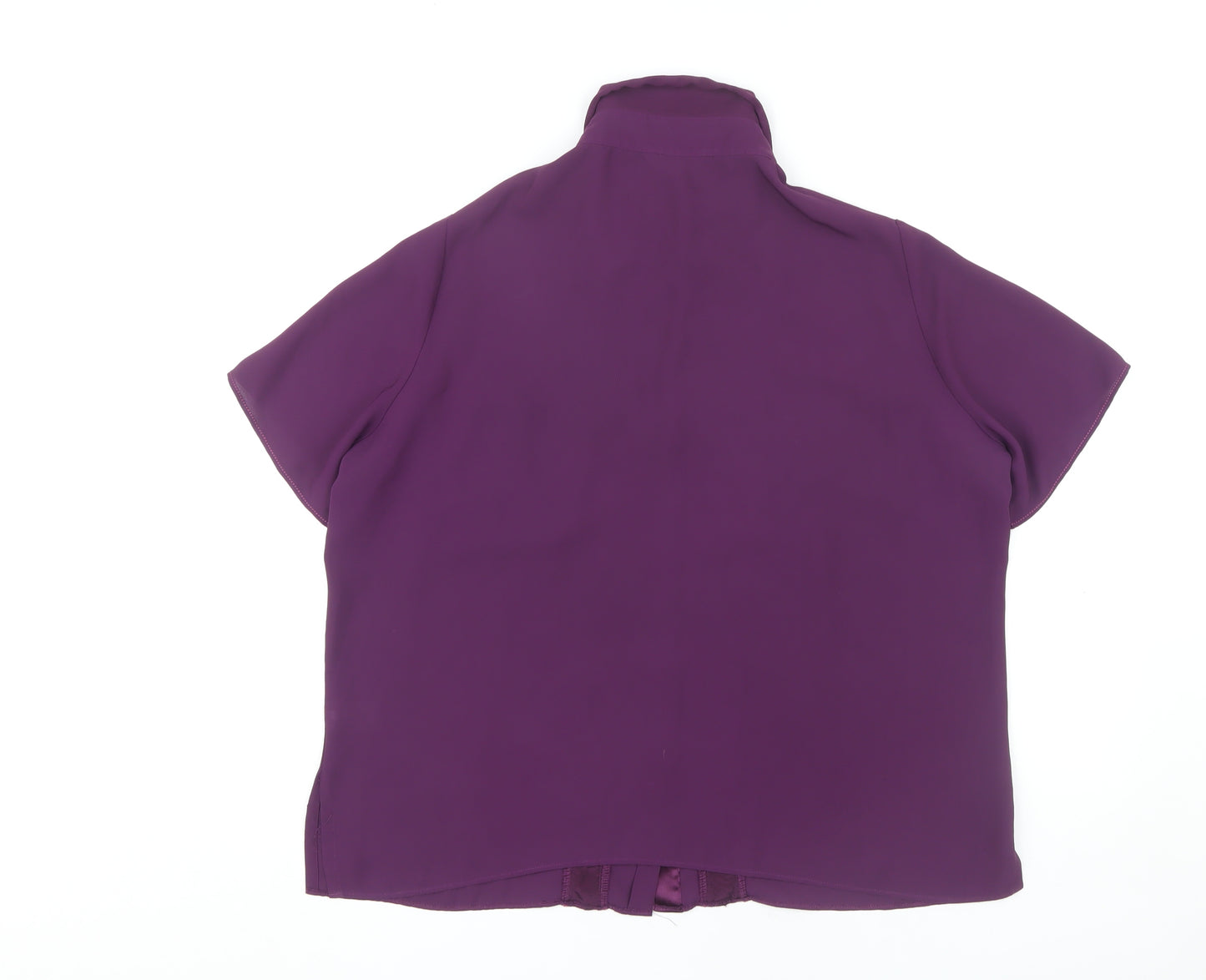 Marks & Spencer Women's Purple Button-Up Shirt UK 18